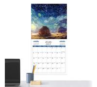 Calendario da parete | Calendario mensile di arte da parete, design divertente e su carta, per sala da pranzo, cucina, appartamento, dormitorio, famiglia, camera, college, casa, insegnanti