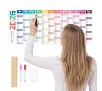 Calendario da parete cancellabile a secco 2026 - Tabella di pianificazione dello studio, programma da parete scrivibile 2026, design organizzato con sezioni cancellabili a secco per ufficio, casa