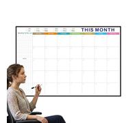 Calendario da parete cancellabile a secco, non datato, grande, pieghevole | Con lista delle cose da fare e spazio per appunti, planner da parete per scuola, aule, negozio, pianificazione di eventi