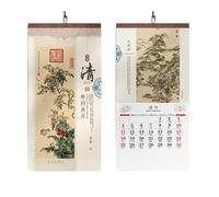 Calendario da parete cinese, calendari da appendere con il cavallo dello zodiaco 2026, calendario dell'anno del cavallo, planner mensile di Capodanno per l'ufficio domestico(C)