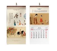 Calendario da parete cinese, calendari da appendere con il cavallo dello zodiaco 2026, calendario dell'anno del cavallo, planner mensile di Capodanno per l'ufficio domestico(D)