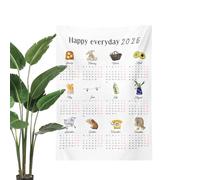 Calendario da parete con arazzo 2025 Calendario da parete in tessuto Calendario mensile asciugamano con arazzo 2025 2025, Calendario del nuovo anno Arte da parete popolare Moglie Nonna Panno da tè per