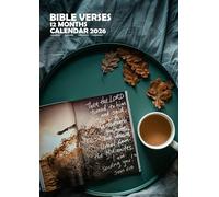 Calendario da parete con versi della Bibbia, formato A3, rilegatura a spirale, a colori, confezione di adesivi per calendario