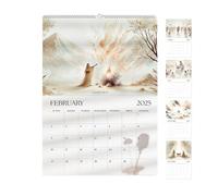 Calendario da parete cristiano 2025, Calendario da 12 mesi, da parete 12 mesi | Dipinti di paesaggi con acquerelli naturali 2025 Storie della Bibbia cristiana per la decorazione domestica