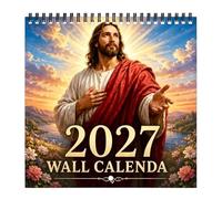 Calendario Da Parete Cristiano 2027 Planner da Parete con Gesù Cristo