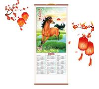Calendario Da Parete Da Ufficio Pianificatore Mensile Appeso | Calendario Da Parete Da Spogliare Cinese Tradizionale Anno Del Cavallo Per La Pianificazione In Ufficio A Scuola Nel