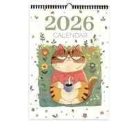 Calendario Da Parete Di Gatti 2026, Pianificatore Di Scuola Dipinto A Mano, Calendario Con Gatto Dipinto A Mano Per 12, Per La Decorazione, L'Organizzazione E La Pianificazione