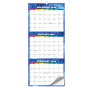 Calendario da parete di tre mesi 2025,3 mesi 2025-2026, calendario accademico 3 mesi, agenda a fili, dicembre 2024 - gennaio 2026, agenda con carta spessa per la scuola domestica