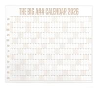 Calendario da parete extra large 2026, 1,2 m, cancellabile a secco, organizzazione con codice colore, carta sostenibile, multicolore, per pianificazione annuale a casa (kaki)