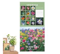 Calendario Da Parete Floreale 2026 - Layout Pianificatore Mensile Estetico, Tracker Per Data Quadrato In Carta Da 28 Cm, Elegante Organizer Decorativo Botanico | Per La Scuola, L'auto, La C