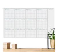 Calendario da parete grande cancellabile, pianificatore di 12 mesi, calendario non datato vuoto, calendario da parete sovradimensionato, calendario annuale cancellabile, poster planner non datato