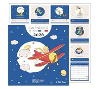 Calendario da parete Kiub Le Petit Prince in aereo, 30 x 30 cm, 16 mesi (2025-2026)