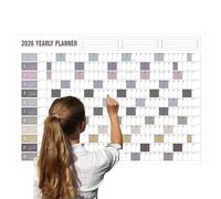 Calendario da parete Litacimi 2025 con fasi lunari, calendario da parete in carta per tutto l'anno, calendario da parete con una pagina, calendario da 365 giorni a colpo d'occhio, 50 x 83 cm