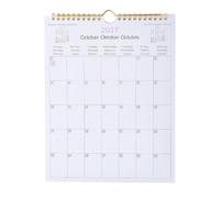 Calendario da parete multilingue mensile a agenda organizer | Calendario verticale da gennaio 2027 a dicembre 2027 per aule scolastiche sul posto di lavoro appartamento dormitorio cucina