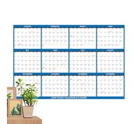 Calendario da parete - Pianificatore annuale, singolo grafico annuale per il monitoraggio degli obiettivi, apparecchiatura scrivibile per impostazione obiettivi con layout verticale, monitor di