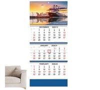 Calendario da parete pieghevole 2026 - Organizer mensile trittico da parete - Planner per casa scuola ufficio camera da letto
