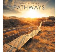 Calendario da parete quadrato 2026 Pathways, 30,5 x 30,5 cm, con splendidi paesaggi naturali e di viaggio, senza plastica, ecologico, giornaliero, settimanale, mensile, 12 mesi