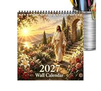 Calendario Da Parete Religioso 2027 Pianificatore Gesù Gen-Dic 2027