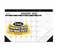 Calendario da scrivania 2023 - gennaio 2023 - giugno 2024, 18 mesi grandi calendari da scrivania/parete, 43 x 30 cm, perfetto per pianificare e organizzare la tua casa, scuola o ufficio.