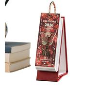 Calendario da scrivania 2026, 365 giorni, con pittura a olio, decorativo, design artistico per un giorno con eleganti opere d'arte, organizer funzionale per tenere traccia di appuntamenti, eventi e