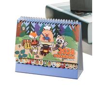 Calendario da scrivania | 2026 Cartoon Capybara, 12 per la scrivania, per amici, famiglia, scuola, posto di lavoro, cucina, appartamento e studio d'arte