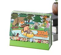 Calendario da scrivania | 2026 Cartoon Capybara Agenda annuale | 12 calendario da tavolo per casa, amici, famiglia, aule, posto di lavoro, cucina e studio d'arte