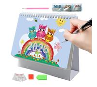 Calendario da scrivania 2026 con gemme artistiche, calendario da tavolo con gemme artistiche, pianificatore personale per la gestione del per organizzare obiettivi, appuntamenti e lista delle