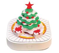 Calendario da scrivania 2026 con luce LED, scultura dell'albero di Natale 3D a scomparsa, con scultura in carta, blocco note artistico, idea regalo per Natale, decorazione per la casa e la scrivania