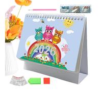 Calendario da scrivania 2026 Gem Art Personal Time Management Planner | Calendario da scrivania 12 mesi per pianificare la decorazione elenco obiettivi appuntamenti pianificazione artigianato