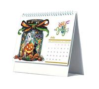 Calendario Da Scrivania 2026 Ornamento Pittura Gemme | Pianificatore Mensile Da Gennaio 2026 A Dicembre | Pianificatore Per Gestione Del Personale | Per Programmazione Lista Attività E