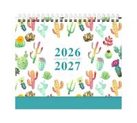 Calendario da Scrivania 2026 - Pianificatore Settimanale E Mensile Con Note,Calendario Da Tavolo Da Gennaio 2026 A Giugno 2027 | Per Casa Ufficio Scuola Aula Agenda Accademica