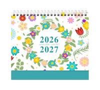 Calendario da scrivania 2026 | Planner settimanale e mensile con note | Calendario da scrivania estetico 2026-2027 | Per ufficio Scuola Aula Pianificazione Accademica Insegnante