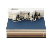 Calendario da scrivania 3D 2026, con castello magico strappabile, in carta, calendario da scrivania 3D, blocco note 2026, planner settimanale con luce, elegante decorazione da scrivania per casa e