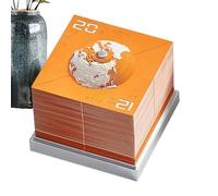 Calendario Da Scrivania 3D 2026 - Decorazione da Tavolo a Forma del Pianeta Terra - Taccuino Scultura di Carta | Per Casa Appartamento Scuola Sale Riunioni Comodino Toeletta Freelancer Insegnanti