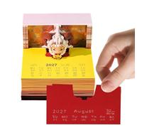 Calendario Da Scrivania 3D 2027 Blocco Note A Forma Di Pecora Decorativo Da | Calendario Artistico Scultura Cartacea Per Freelance Studenti Insegnanti Compleanno Vacanza Ufficio Casa Appart