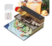 Calendario da scrivania 3D - Blocco note tridimensionale in carta | Set di calendari per orologio creativo stile antico strappato a mano per fai da te | Calendario da scrivania - Regalo