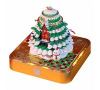 Calendario da scrivania 3D, calendario 2026, con luce, da strappare, fai da te, per Natale, inaugurazione della casa, decorazione da scrivania (albero di Natale colorato)