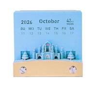 Calendario da scrivania 3D, calendario 2026 con ruota panoramica 3D, con intaglio di carta, blocco note artistico, idea regalo per Natale, inaugurazione della casa, decorazione da scrivania
