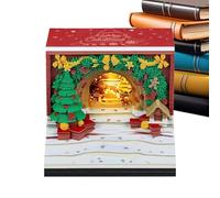 Calendario da Scrivania 3D | Calendario Blocco Note Strappabile 3D per Natale 2026 | Blocco Note e Creatività con Luci LED | per Pianificazione Casa Scuola Soggiorno e Camera da Letto