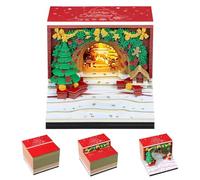 Calendario da Scrivania 3D | Calendario Blocco Note Strappabile 3D per Natale 2026 | Blocco Note e Creatività con Luci LED | per Pianificazione Casa Scuola Soggiorno e Camera da Letto