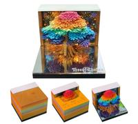 Calendario da scrivania 3D, calendario settimanale e luci a LED, memo art 3D, regalo per Capodanno, decorazione da scrivania per ufficio (calendario 2027, albero dei chakra)
