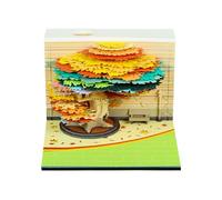 Calendario da scrivania artistico ventisei con albero fiorito, planner settimanale con riquadri staccabili per la produttività, calendario da scrivania artistico