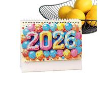 Calendario da Scrivania | Calendari Creativi con Pittura Strass | Planner a Fogli Mensile 2026 per Casa Scuola Ufficio | Famiglia Insegnanti Scrivania Amici Interno