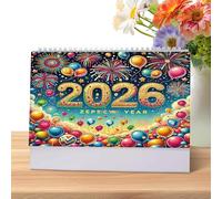 Calendario Da Scrivania | Calendario Con Strass Arte 2026 Agenda Per Scrivania | Per Decor Casa Per Natale Camera Famiglia Insegnante Bambini Scuola Pianificazione Ufficio Festa