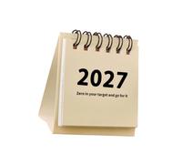 Calendario da scrivania compatto 2027, planner da tavolo per visualizzazione della data, appunti scritti a mano e pianificazione giornaliera da scrivania