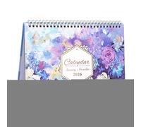 Calendario da Scrivania | Decorazione Mensile Per Calendario Da Scrivania A Tappetino | Legatura a Decorazione Floreale Per Donne Casa Ufficio Scuola Famiglia Frigo