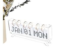 Calendario Da Scrivania - Display Della Data Da Tavolo Da 8,86 Pollici | Moderno Organizer Da Ufficio: Calendario A Fogli Mobili Stabile In Acrilico E Metallo Con Design Minimale Per L'uso Quotidiano