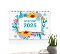 Calendario da scrivania estetico, calendario da ufficio 2025 - delle cose da Versione inglese Pianificatore di tornitura di pagine, calendario da scrivania da 12 per il posto di