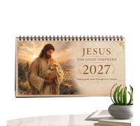 Calendario da Scrivania Gesù 2027 Citazioni Quotidiane Edificanti Ispirate | Calendario da Tavolo Incoraggiante Per Casa Appartamento Ingresso Camera Da Letto Ufficio Angolo Preghiera
