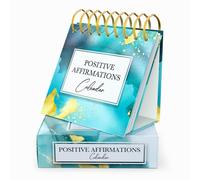 Calendario da scrivania giornaliero 2026 con affermazioni positive - Calendario da 365 giorni con citazioni ispiratrici per auto-amore, consapevolezza e motivazione, date del Regno Unito, confezione